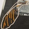 Embroidery Art, threaded helicopter wings on old black and white photo
